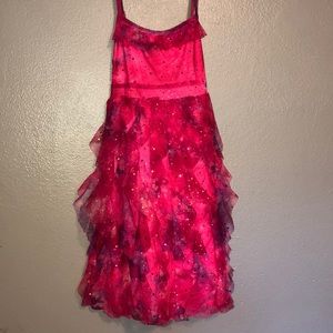 Girls Pink Ruffle Dress